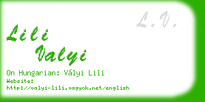 lili valyi business card