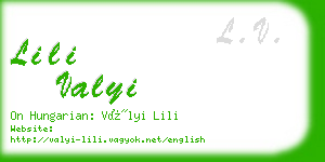 lili valyi business card
